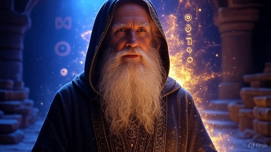 Spirituelle Lebensberatung mit mystischen Weisheitssymbolen und erleuchtenden Energien